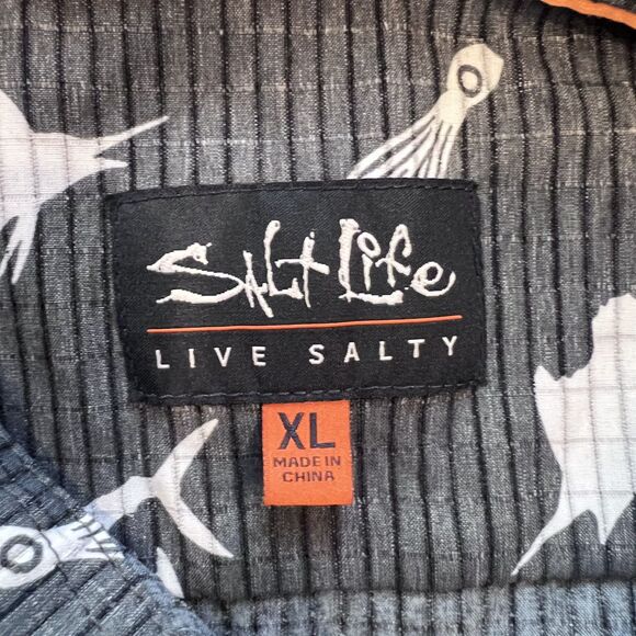 Salt Life Slam Stretch Printed Performance Fishing Shirt Men's-Size XL - Picture 5 of 6